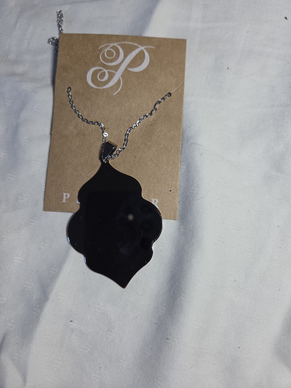 Plunder Sliver Mirrored Pendant Necklace